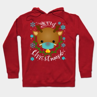 MERRY CHRISTMASK - Reindeer design Hoodie